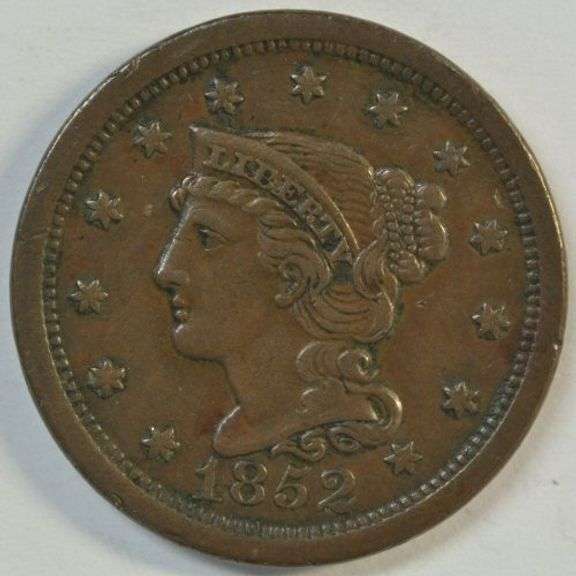 Handsome near Mint 1852 Braided Hair Large Cent. Nice