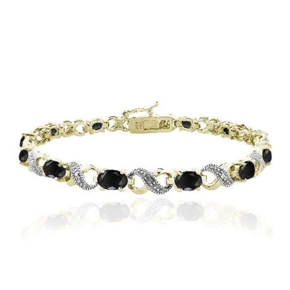 Gold Plated Sapphire Bracelet
