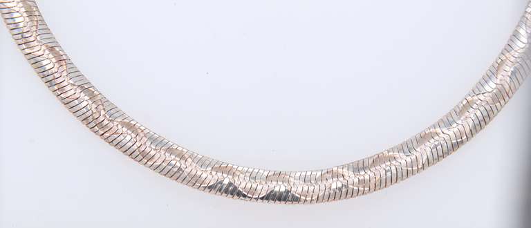Vintage Italian 925 Sterling Silver Fancy Link Chain Necklace