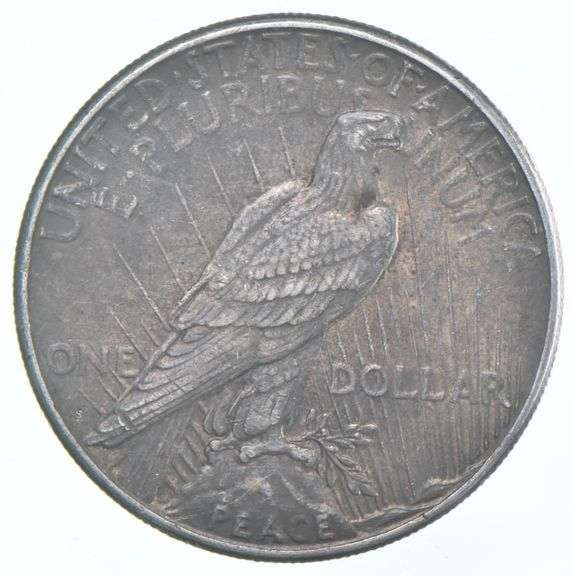 1922-S Peace Silver Dollar - "Opportunity" Sticker Advertising