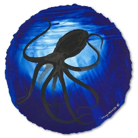 Blue Octopus Float by Wyland Original