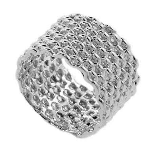 Sterling Silver Mesh Ring