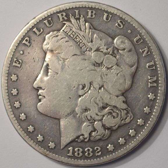 1882-S Morgan Silver Dollar, Circulated.