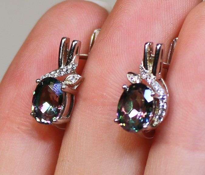 Simply beautiful multicolor Mystic Quartz earrings