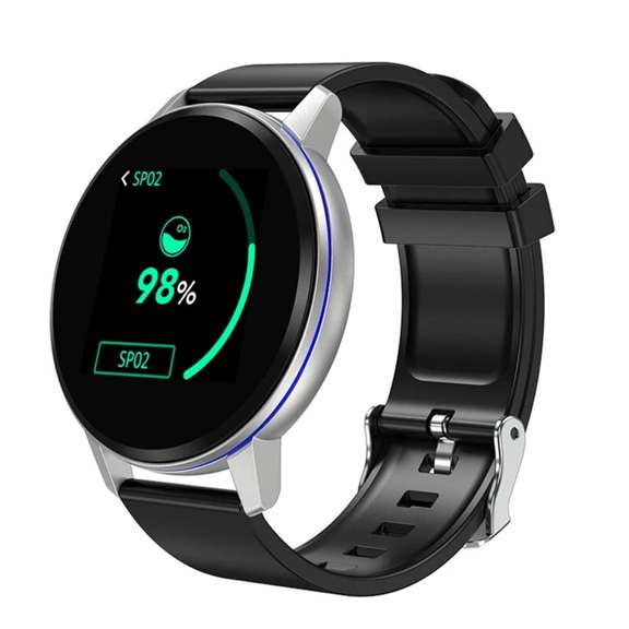 Touch Smartwatch w/ HR, BP, SPO2 Monitor & Weather Display
