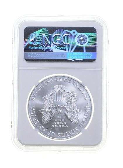 MS67 MINT ERROR 2000 American Silver Eagle - REV Struck Thru - NGC