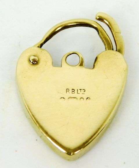 Vintage 9CT Gold Padlock Heart