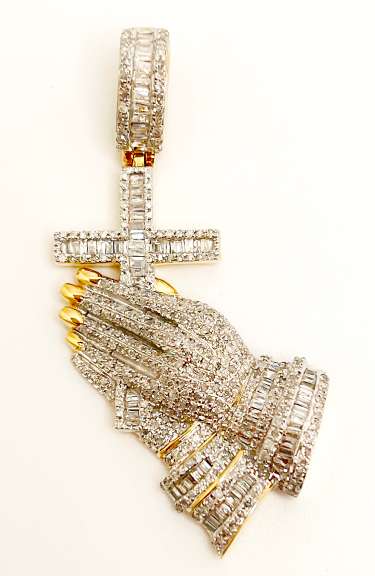 10kt Solid Yellow Gold & Diamond Pendant