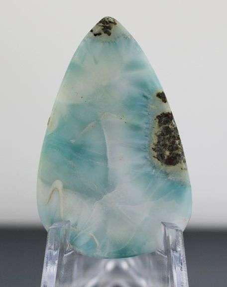 Rare 31.73ct patchwork blue Larimar cabochon
