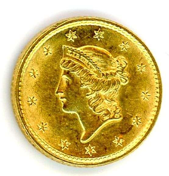 1851 Type One $1 Gold Piece