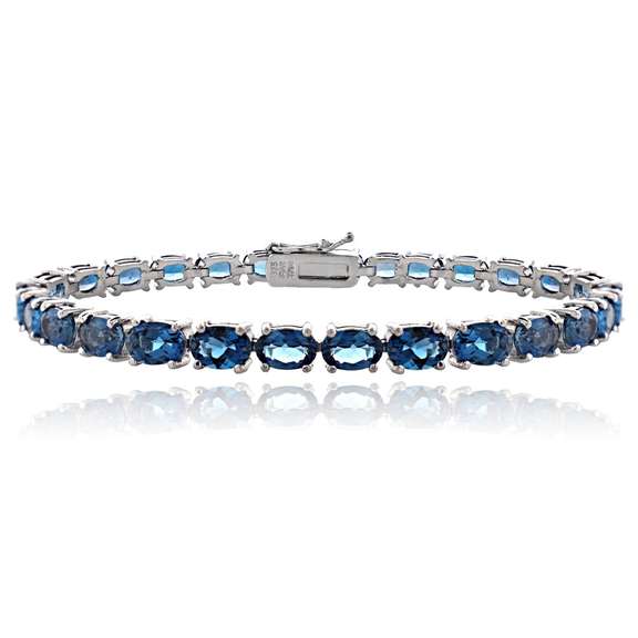 Sterling Silver London Blue Topaz Bracelet