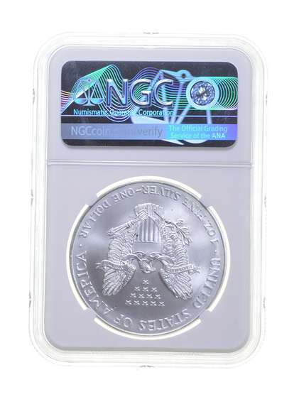 MS67 MINT ERROR 2000 American Silver Eagle - REV Struck Thru - NGC