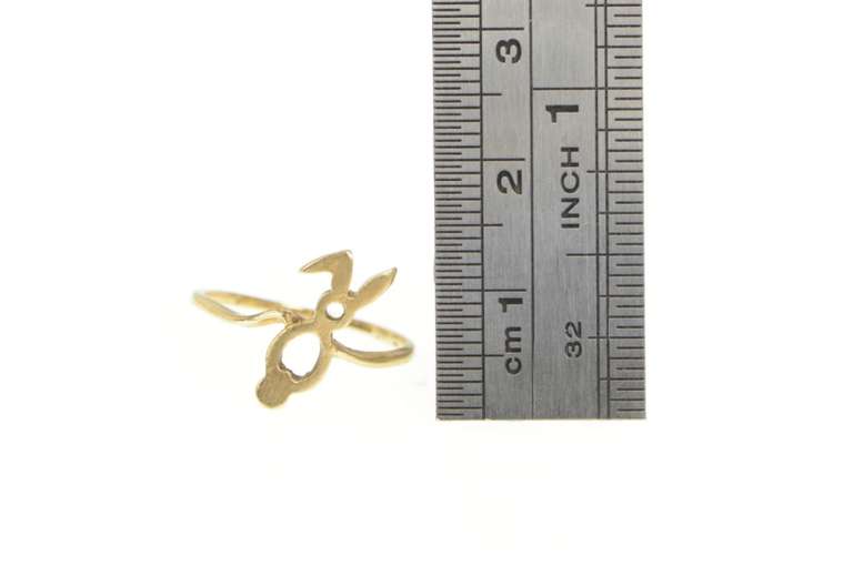 10K Yellow Gold Bunny Rabbit Animal Stylized Statement Ring