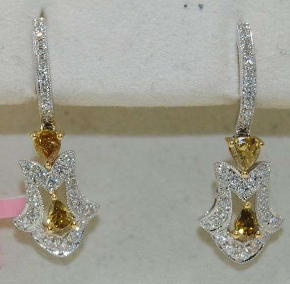 Dazzling 18kt Fancy & Diamond Earring