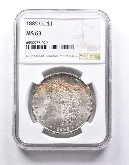 MS63 1885-CC Morgan Silver Dollar NGC