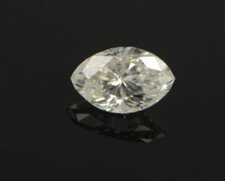 GIA 0.74 Ct Marquise Cut K Color, I3 Clarity Diamond