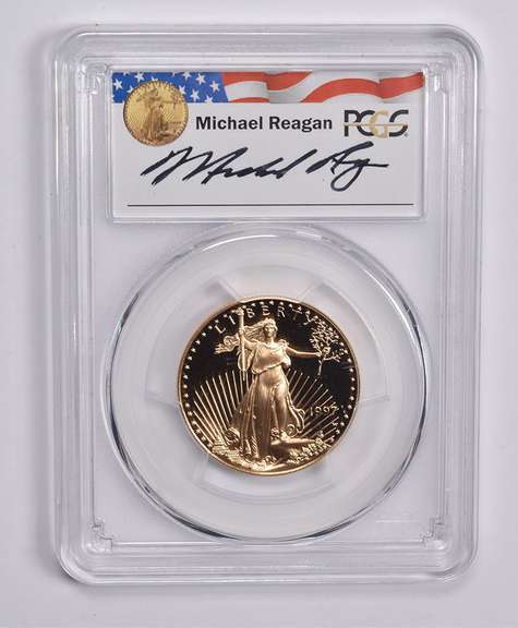 PR70DCAM 1997-W $25 American Gold Eagle 1/2 Oz Sign Reagan Legacy PCGS