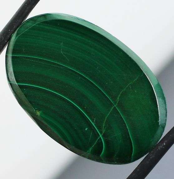 Excellent 43.77ct banded Malachite cabochon