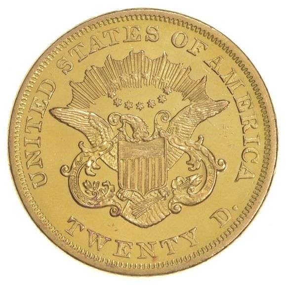 1865 $20.00 Liberty Head Gold Double Eagle - CHOICE