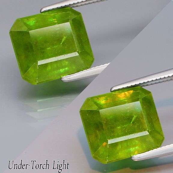 Stunning 6.61ct color shifting Russian Sphene