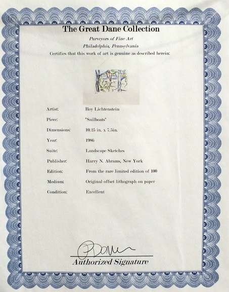 Very rare and collectable Roy Lichtenstein limited edition