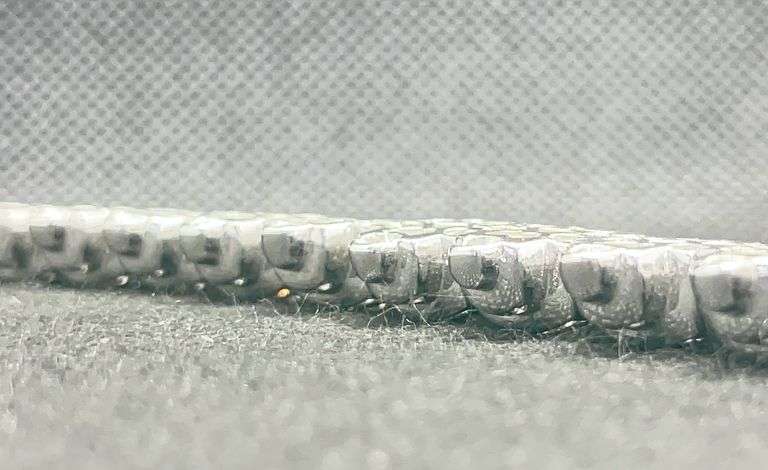 STUNNING MENS 6.50 C.T. ROUND DIAMOND BRACELET IN 14K WHITE GOLD