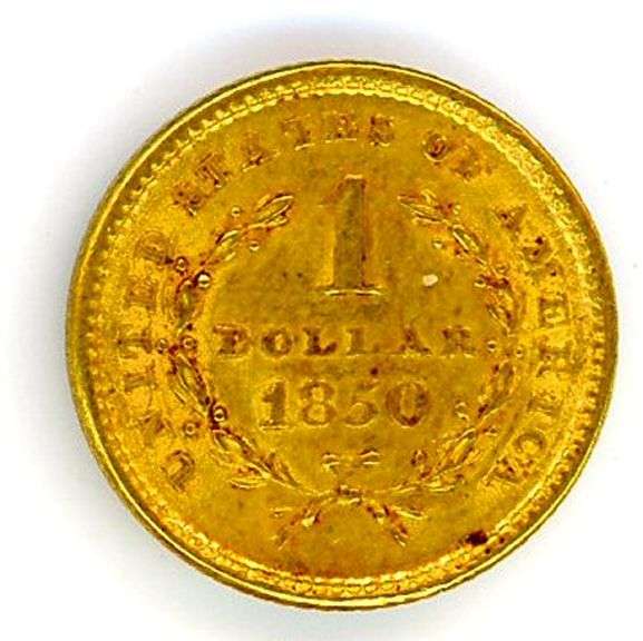1850 Type One $1 Gold Piece
