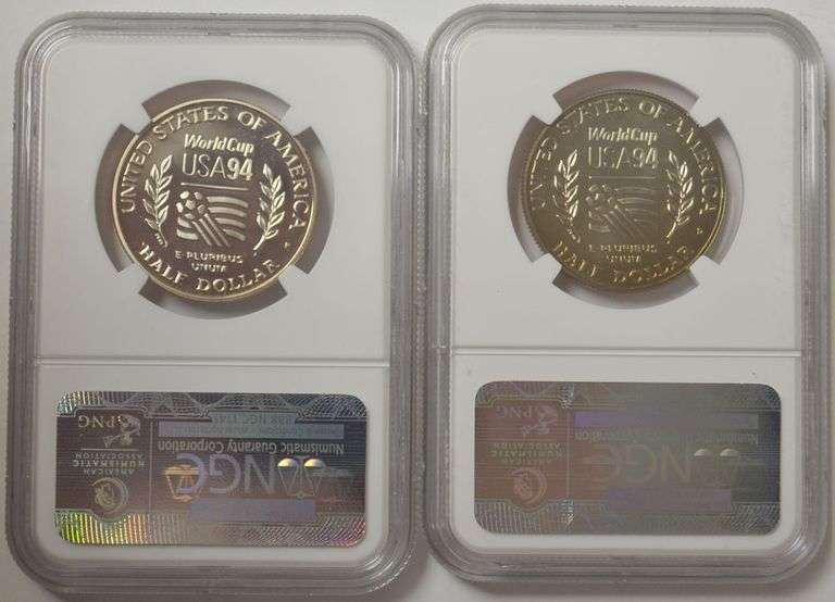 1994 World Cup Soccer Commemorative Half Dollars Set NGC MS 69 PF 69