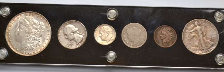 6 Piece US Type Set In Capitol Plastics Holder.