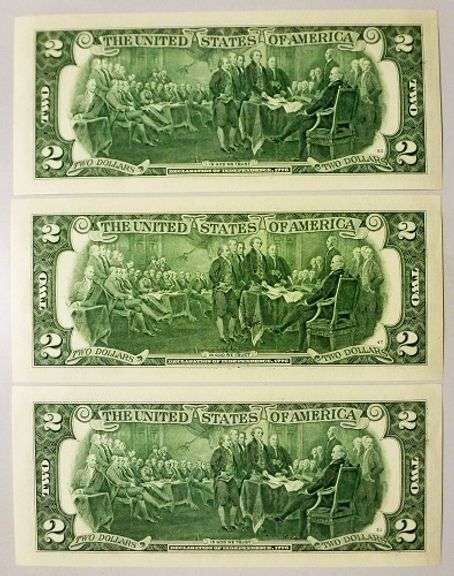 (3) Superb Crisp 2013 $2 Star Replacement Notes New York-Consecutive!