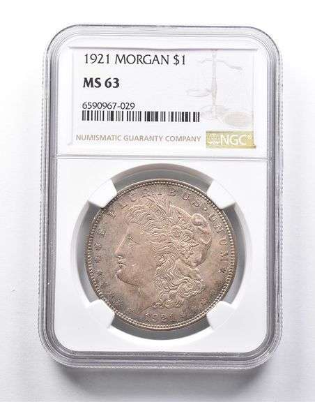 MS63 1921 Morgan Silver Dollar NGC