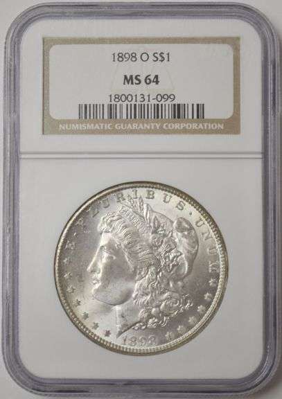 1898 O U.S Morgan Silver Dollar NGC MS 64 Old Holder