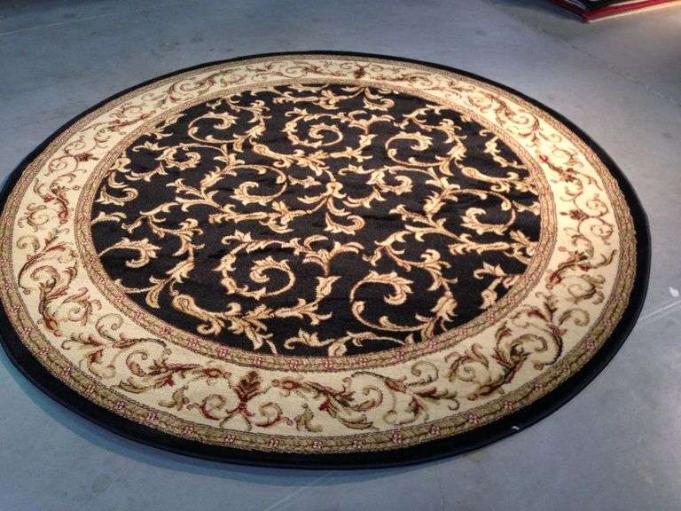 Classic French Design Round Rug 6'