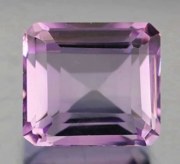 Bright violet 11.07ct emerald cut Amethyst