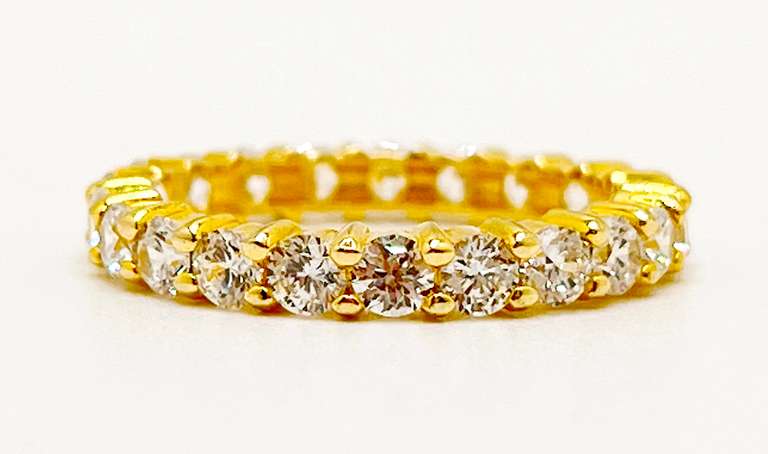 18kt Gold Plated Sterling Silver Gemstone Band Ring