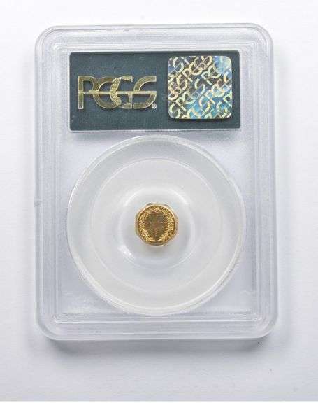 MS62 1874/3 Indian Head Octagonal Gold 50 Cents BG-943 OGH PCGS