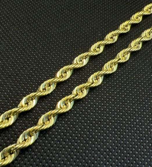 10K YELLOW GOLD 24" ROPE CHAIN