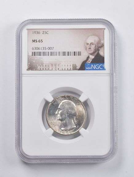 MS65 1936 Washington Quarter NGC