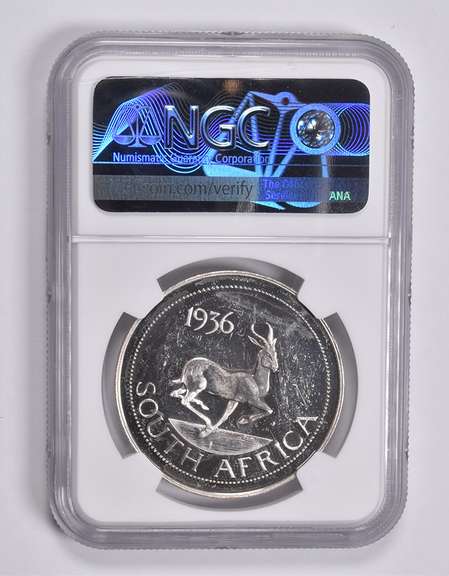 PF62CAM 1936-Date S. Africa Crown FM-63C Silver Edward VIII NGC