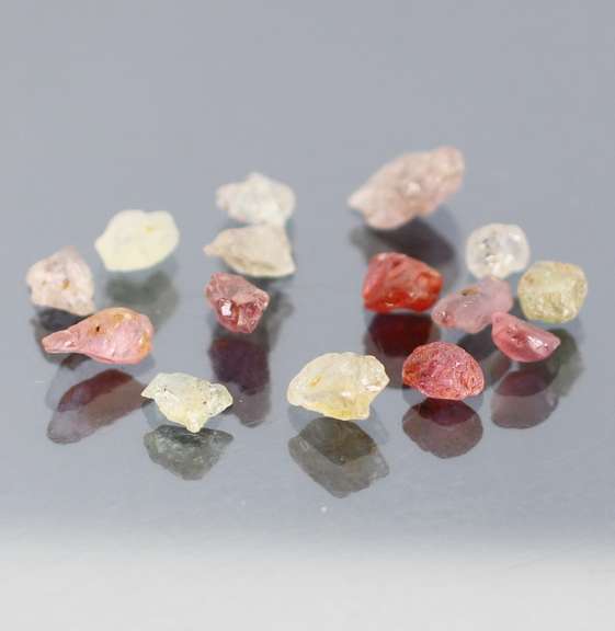 Collectors 15pc. 10.33ct unheated uncut Sapphire set