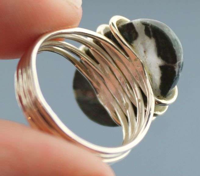 Natural 23.96ct Larsonite Jasper size 8 ring
