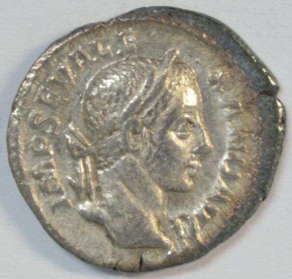 Near Mint Ancient Roman Silver Denarius of Severus Alexander, 222-235 AD