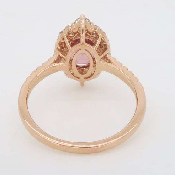 Pink Tourmaline & Diamond Cocktail Ring