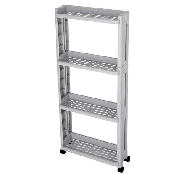 4 Layers Kitchen Storage Rack Slim Slide Tower