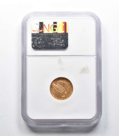 MS61 1909 $2.50 Indian Head Gold Quarter Eagle NGC