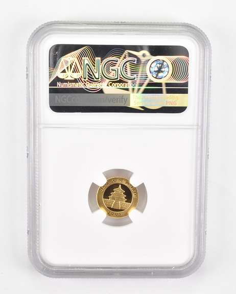 MS70 2005 China 20 Gold Yuan - Panda - Graded NGC