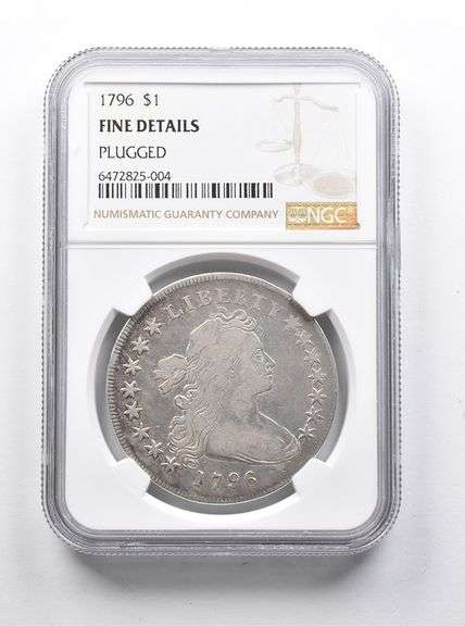 Fine Details 1796 Draped Bust Dollar Plugged NGC