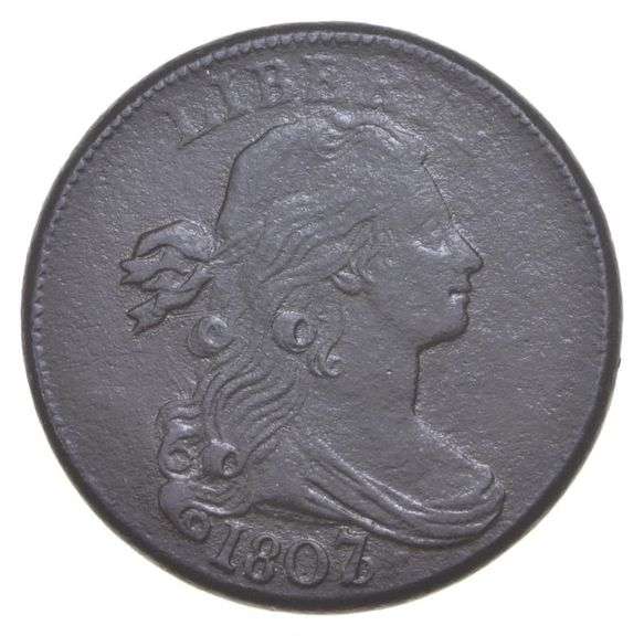1807/6 Draped Bust Large Cent - Large Overdate - S.273