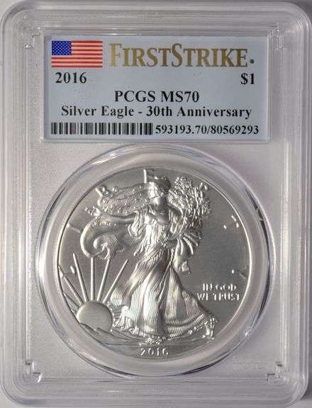 2016 American Silver Eagle PCGS MS70 FirstStrike