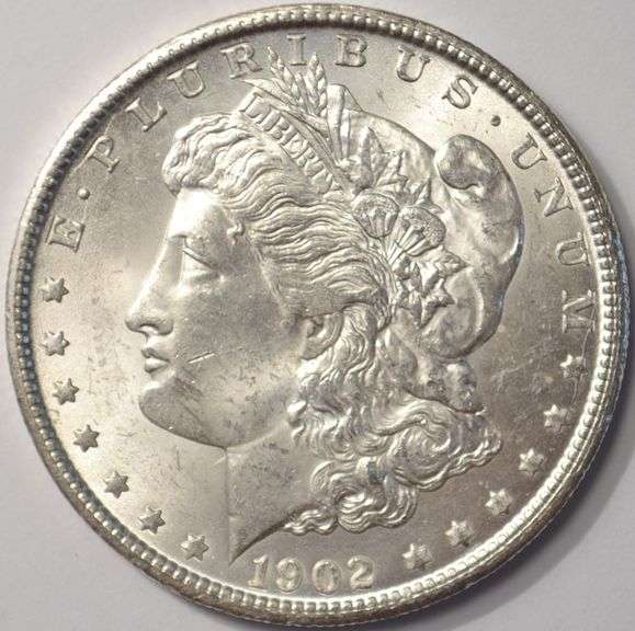 1902-O Morgan Silver Dollar, BU.